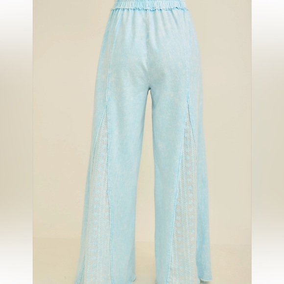 J.Her Light Blue Wide-Leg Women's Pants - Picture 4 of 5